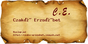 Czakó Erzsébet névjegykártya