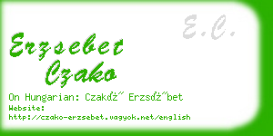 erzsebet czako business card