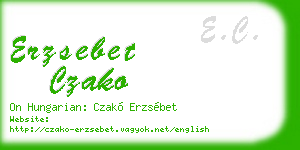 erzsebet czako business card